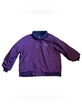 Vintage Womens Lands End Purple Winter Squall Jacket Coat Size Large Made In USA